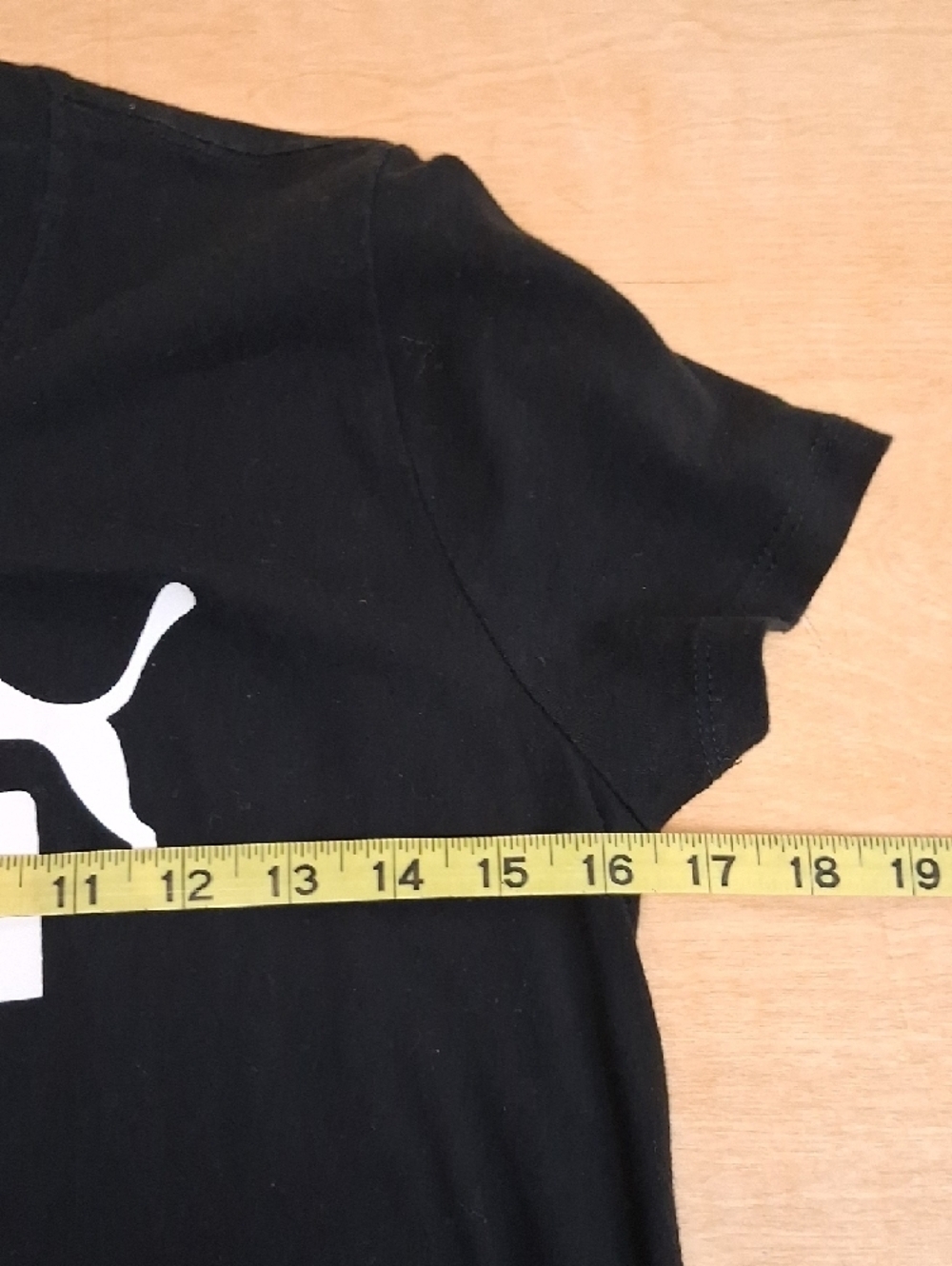 Puma Black T-Shirt with White Logo - Picture 7 of 11
